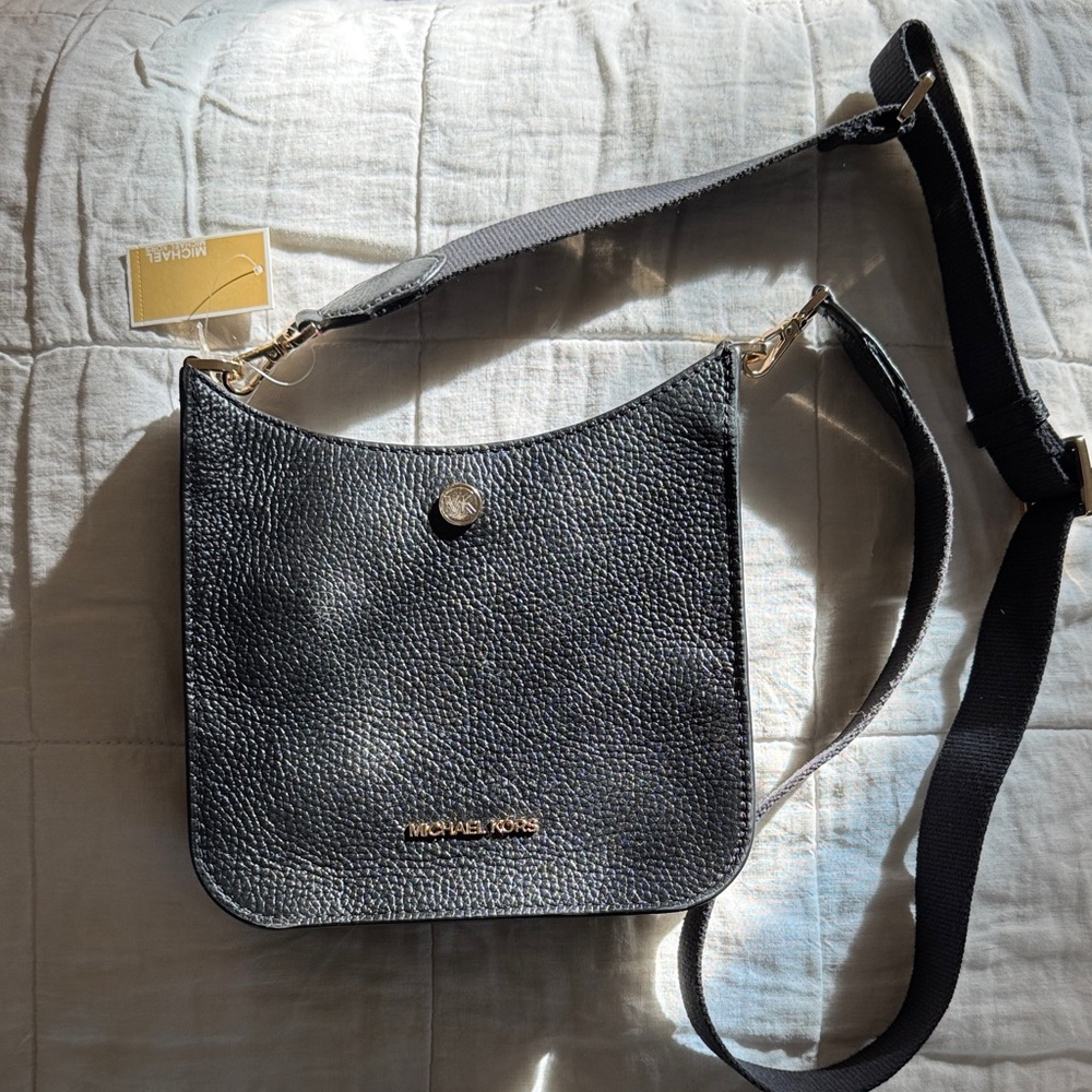 Michael Kors Briley Black Leather Crossbody Bag